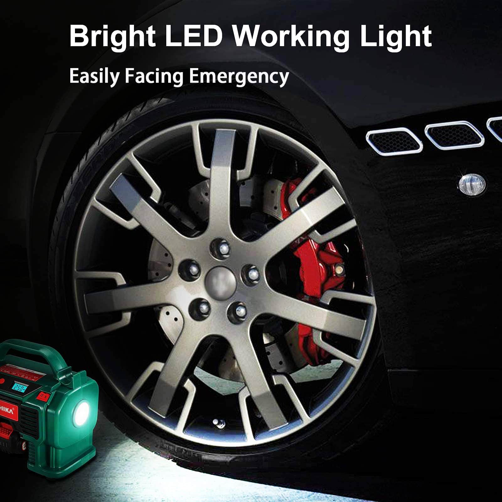 Inflador de neumáticos, bomba de aire portátil HYCHIKA - Imagen 7