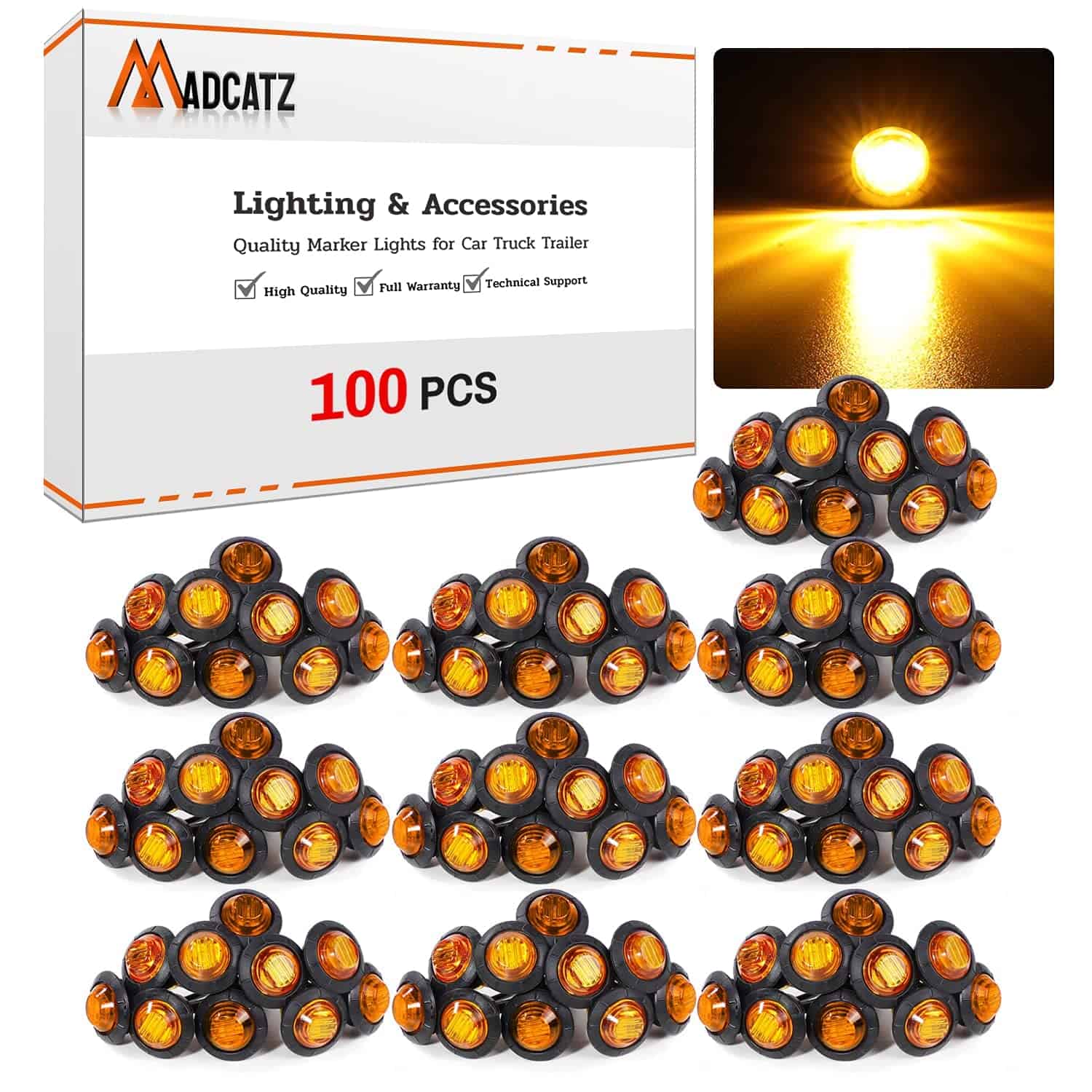 Luces Indicadoras de Marcador Lateral MADCATZ Amber 3/4" - Imagen 3