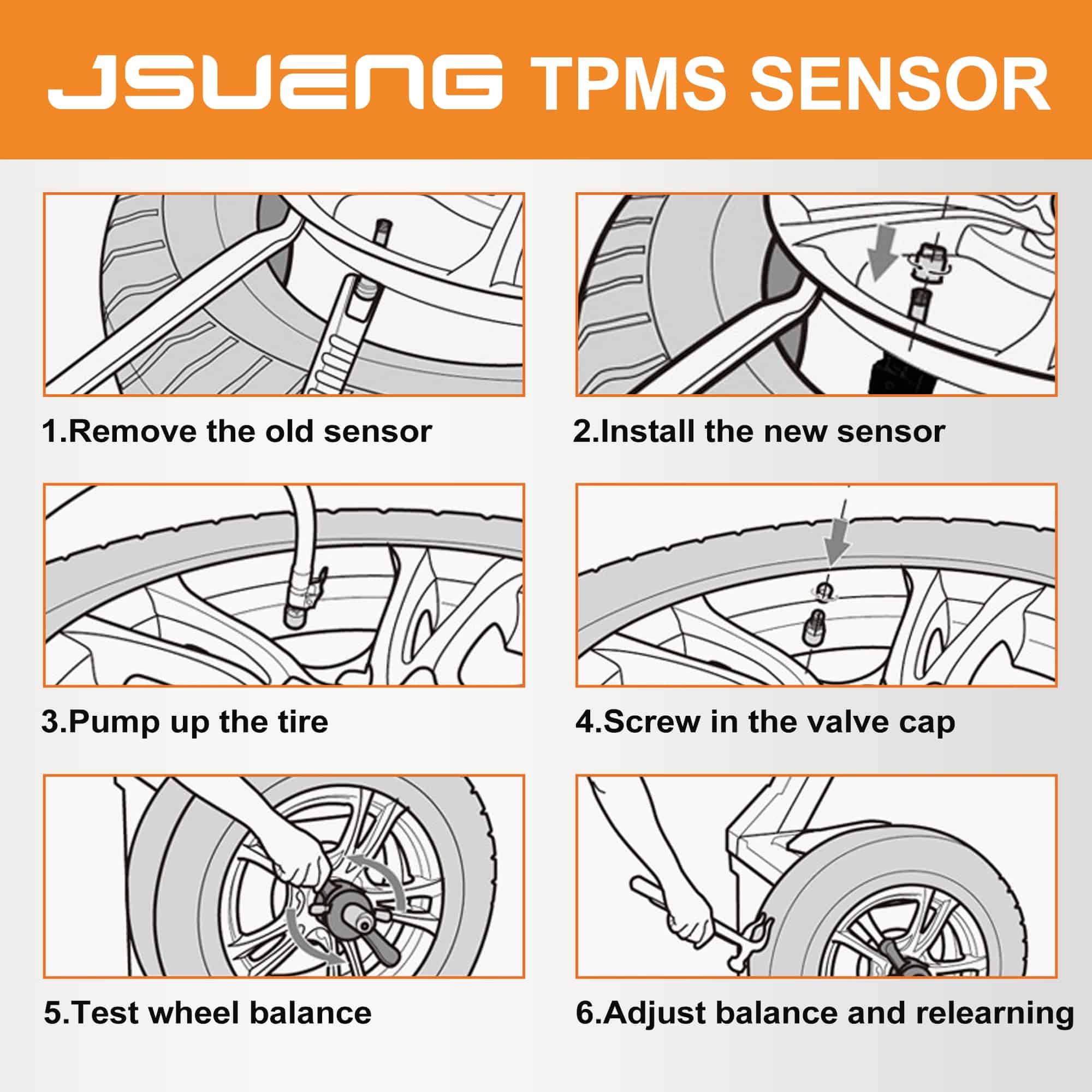 Sensor de TPMS de Repuesto Jsueng para Honda Civic, CR-Z - Imagen 8