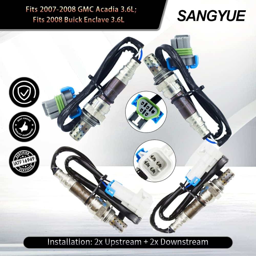 Sensor de oxígeno Sangyue 4X para GMC Acadia 3.6L - Imagen 3