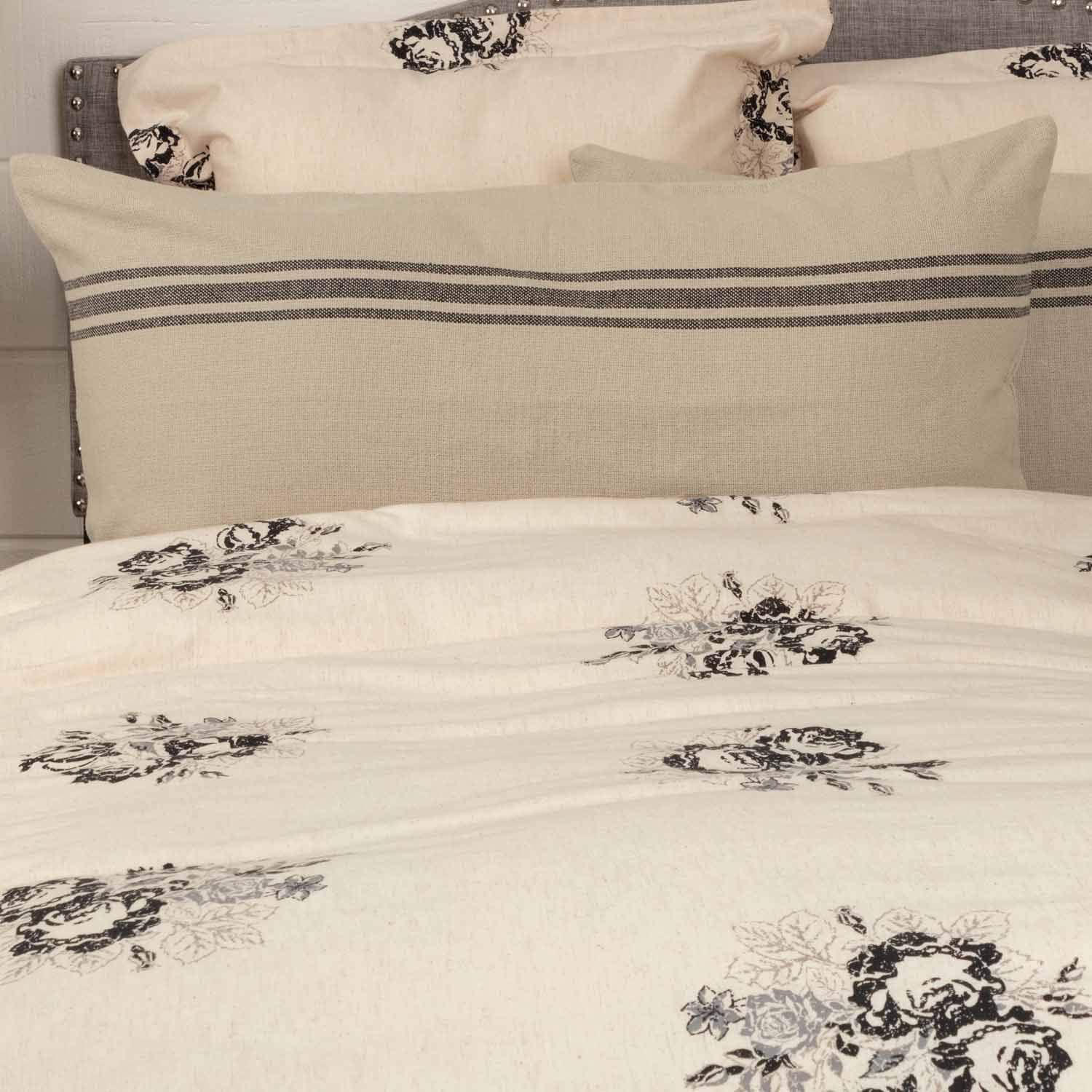 Funda de Almohada de Tamaño King Mill House Stripe Negra,