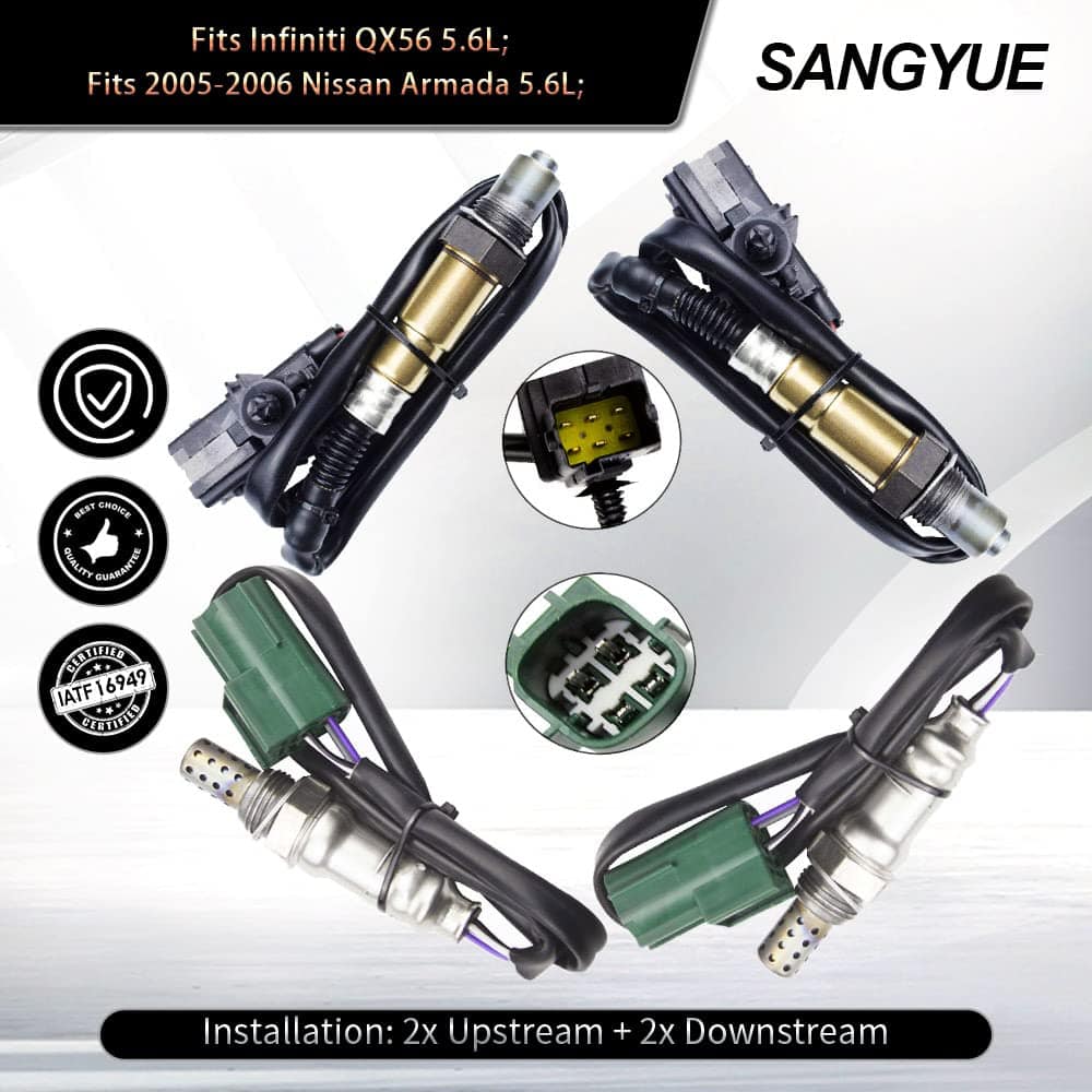Sangyue 4X Sensor de Oxígeno para 2004 2005 2006 Infiniti - Imagen 3