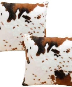 Fundas de cojín de imitación de piel de vaca Entua 22x22