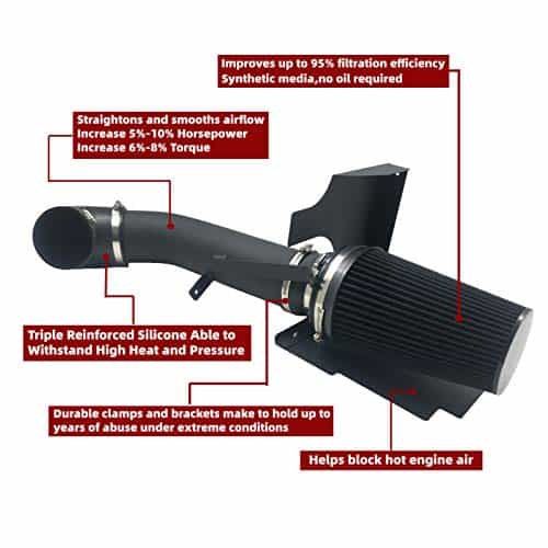 Kit de Filtro de Admisión de Aire Frío de 4 Pulgadas con - Imagen 3