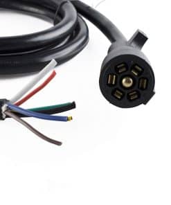 Cable de remolque de 10 pies de 7 vías 10AWG negro por