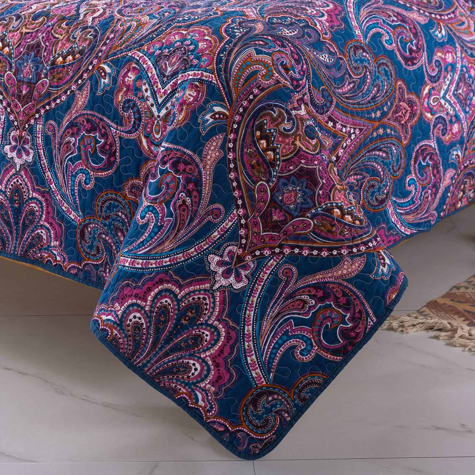 NEWLAKE Juego de Colchas de Algodón-Reversible Set de - Imagen 6