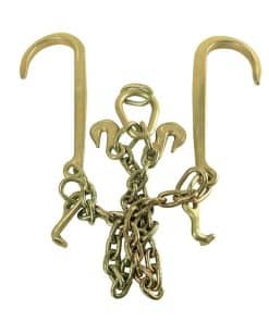 Cadena de remolque en V de acero G70 TYFYB 3/8" X 2' con