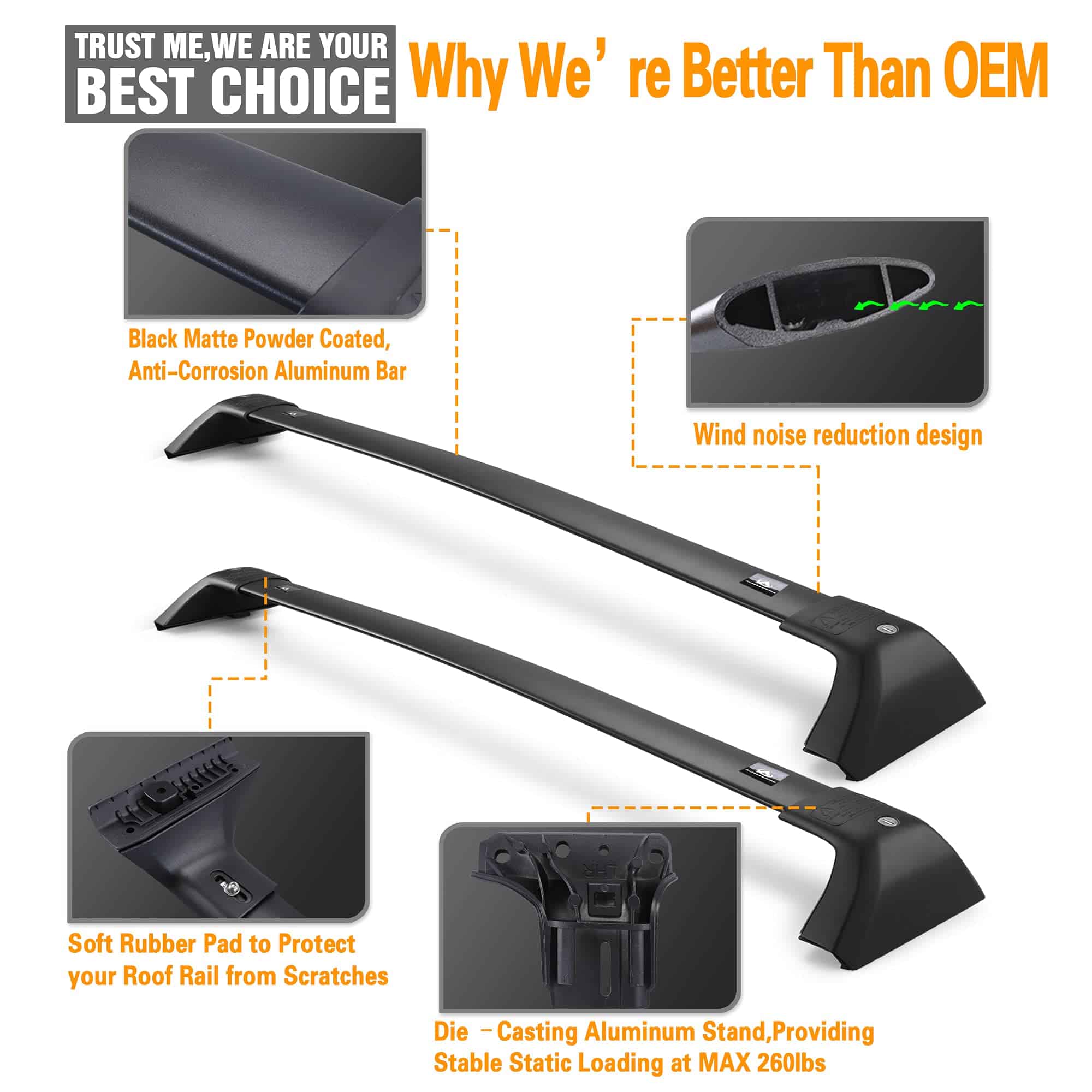 Autekcomma Barra de techo para Toyota Highlander 2020-2023 - Imagen 5