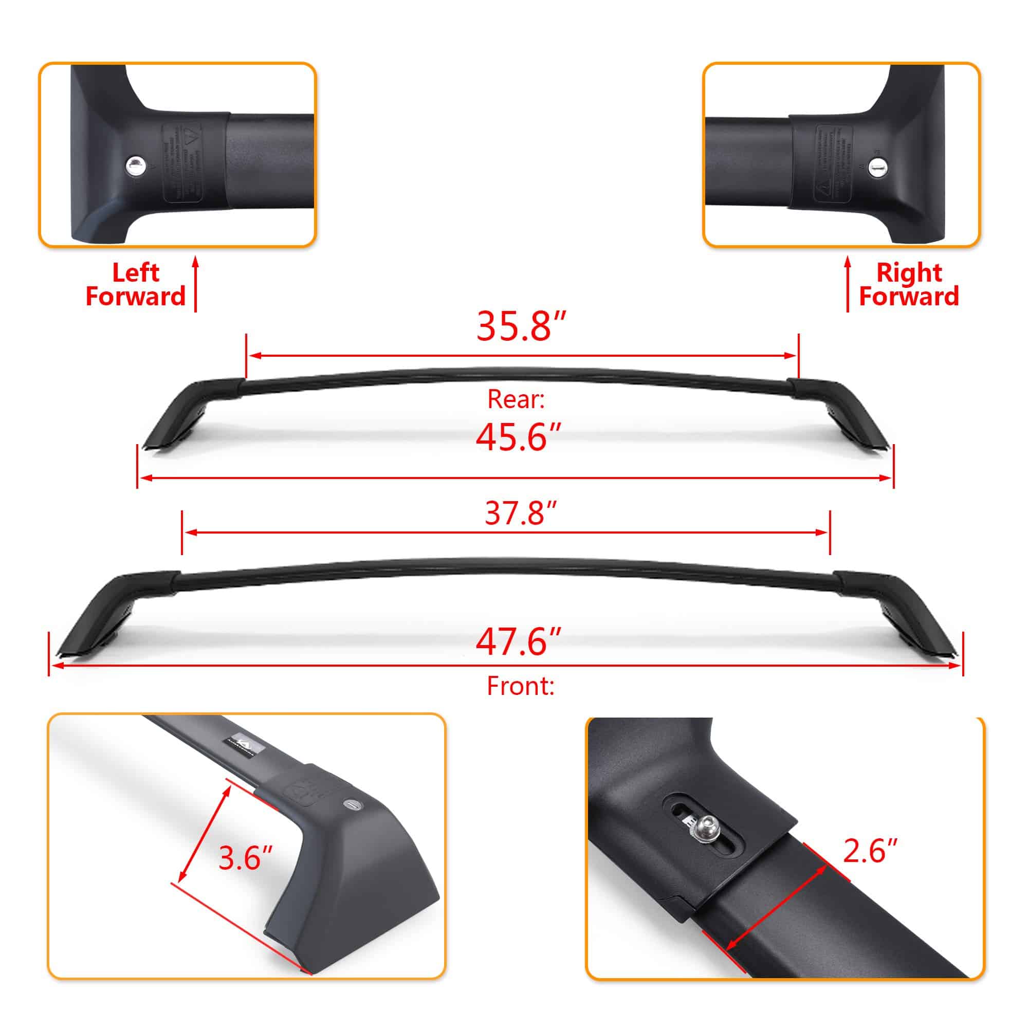 Autekcomma Barra de techo para Toyota Highlander 2020-2023 - Imagen 7