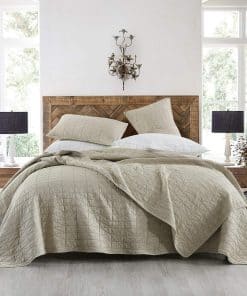 Juego de Colcha HORIMOTE HOME King Size, Beige Rustico