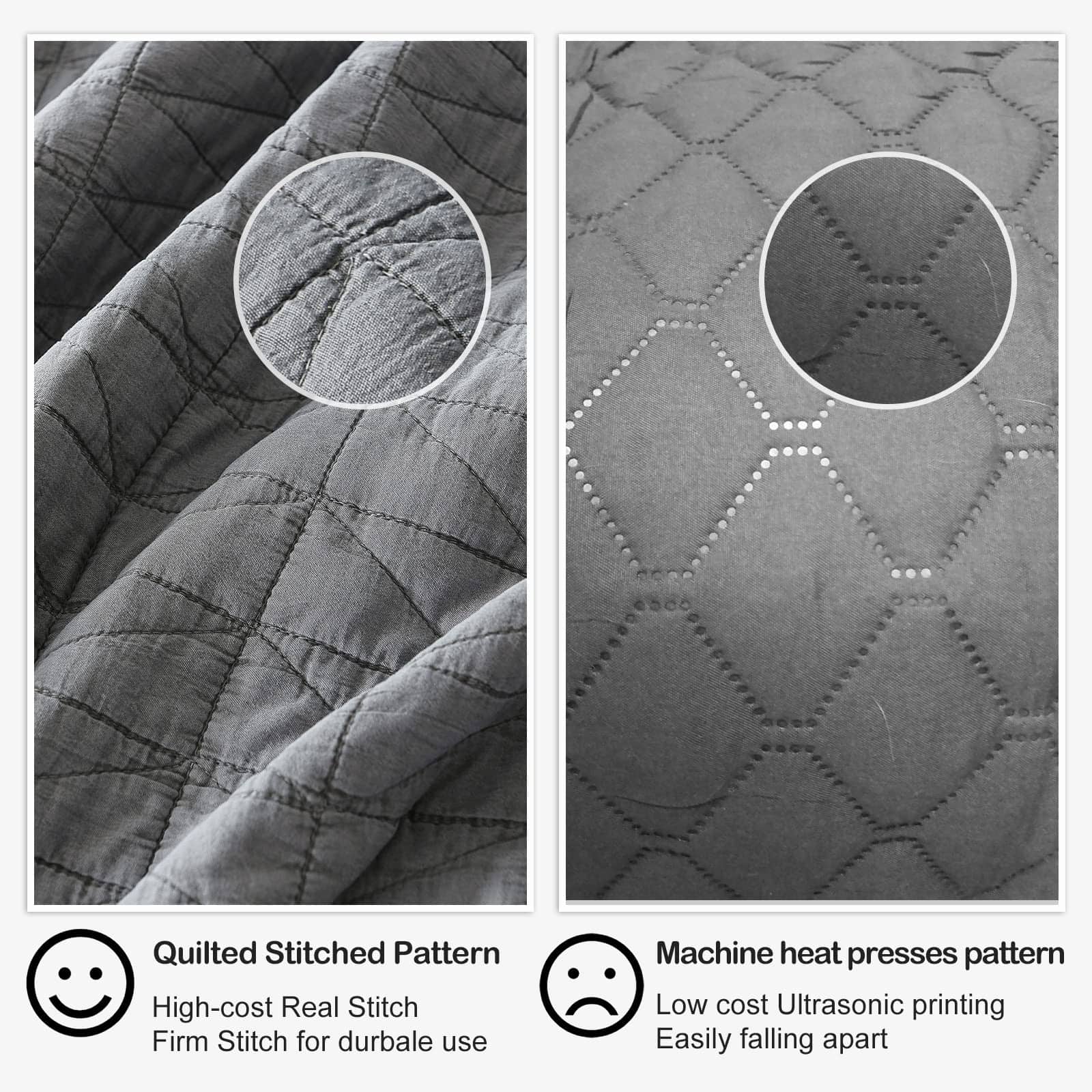 Juego de Edredón tamaño Twin HORIMOTE HOME, Coverlet Gris - Imagen 7