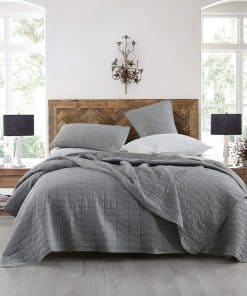 Juego de Edredón Queen Size HORIMOTE HOME, Cubrecama Gris