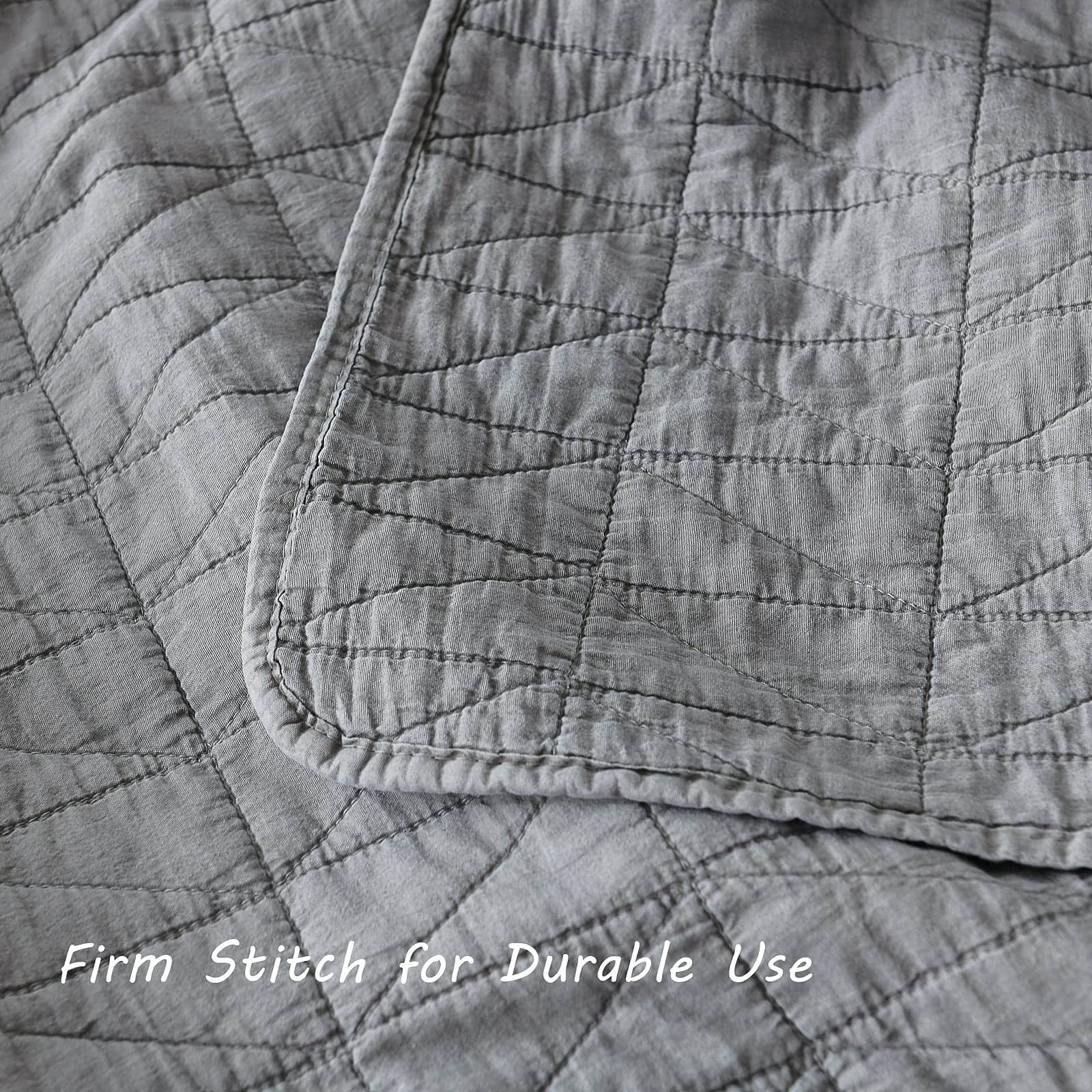 Juego de Edredón tamaño Twin HORIMOTE HOME, Coverlet Gris - Imagen 5