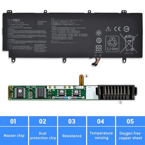 Batería HXPKH C41N1805 para ASUS ROG Zephyrus S GX531 - Imagen 5