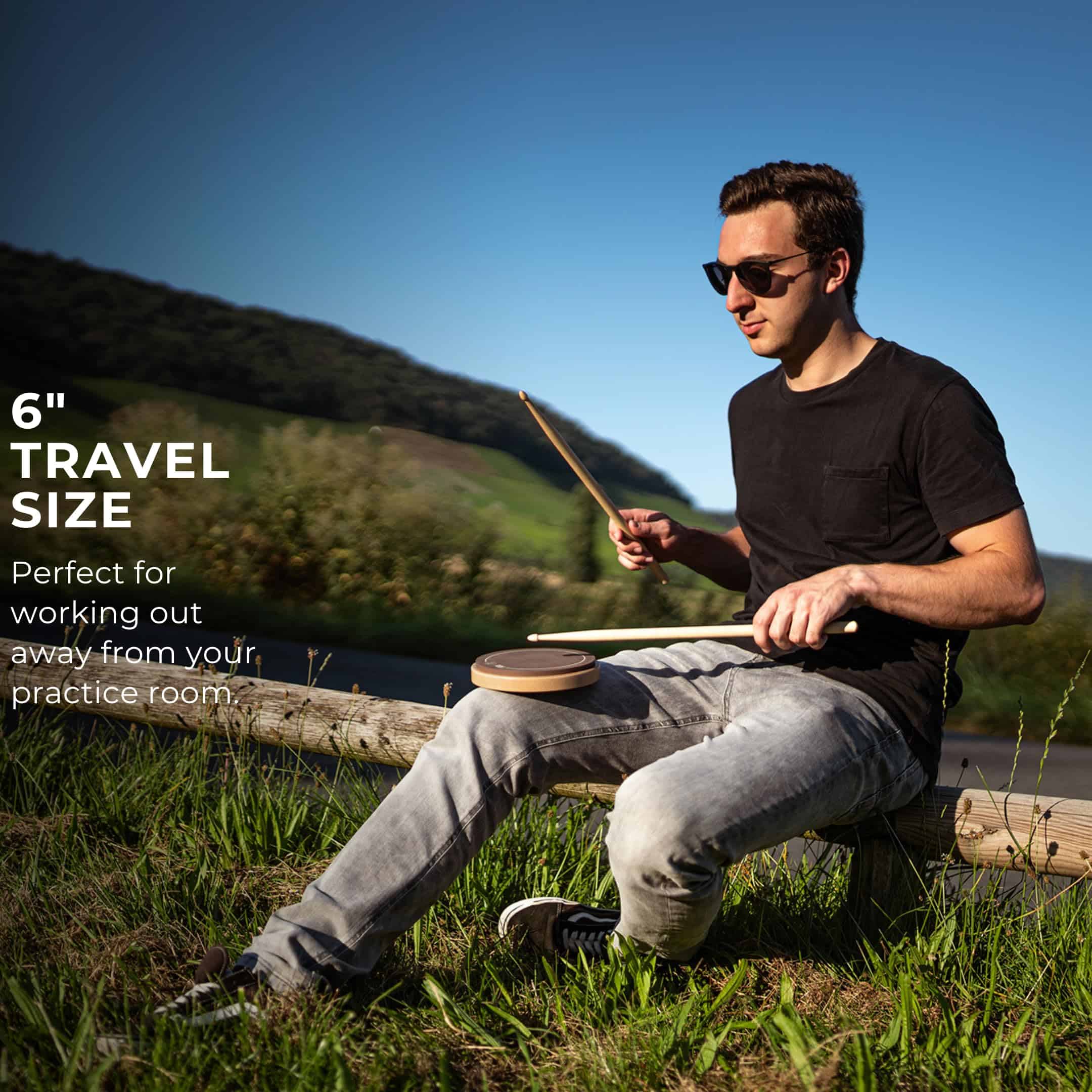 Meinl Stick & Brush 6" Drum Practice Pad, Goma - Rebote - Imagen 5