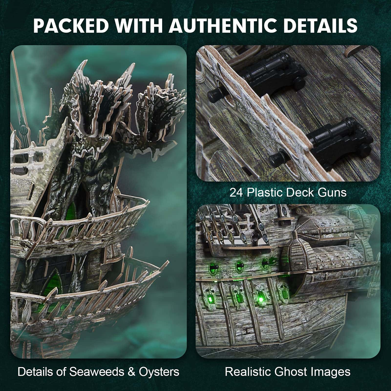 Rompecabezas 3D CubicFun para Adultos Barco Pirata - Imagen 5