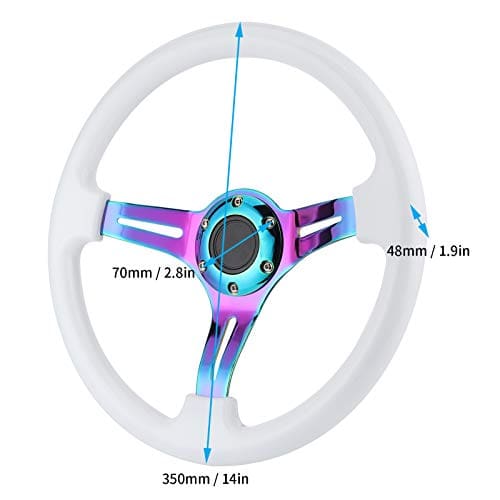 Volante, Volante de Carreras de 14 pulgadas con 6 Orificios - Imagen 3