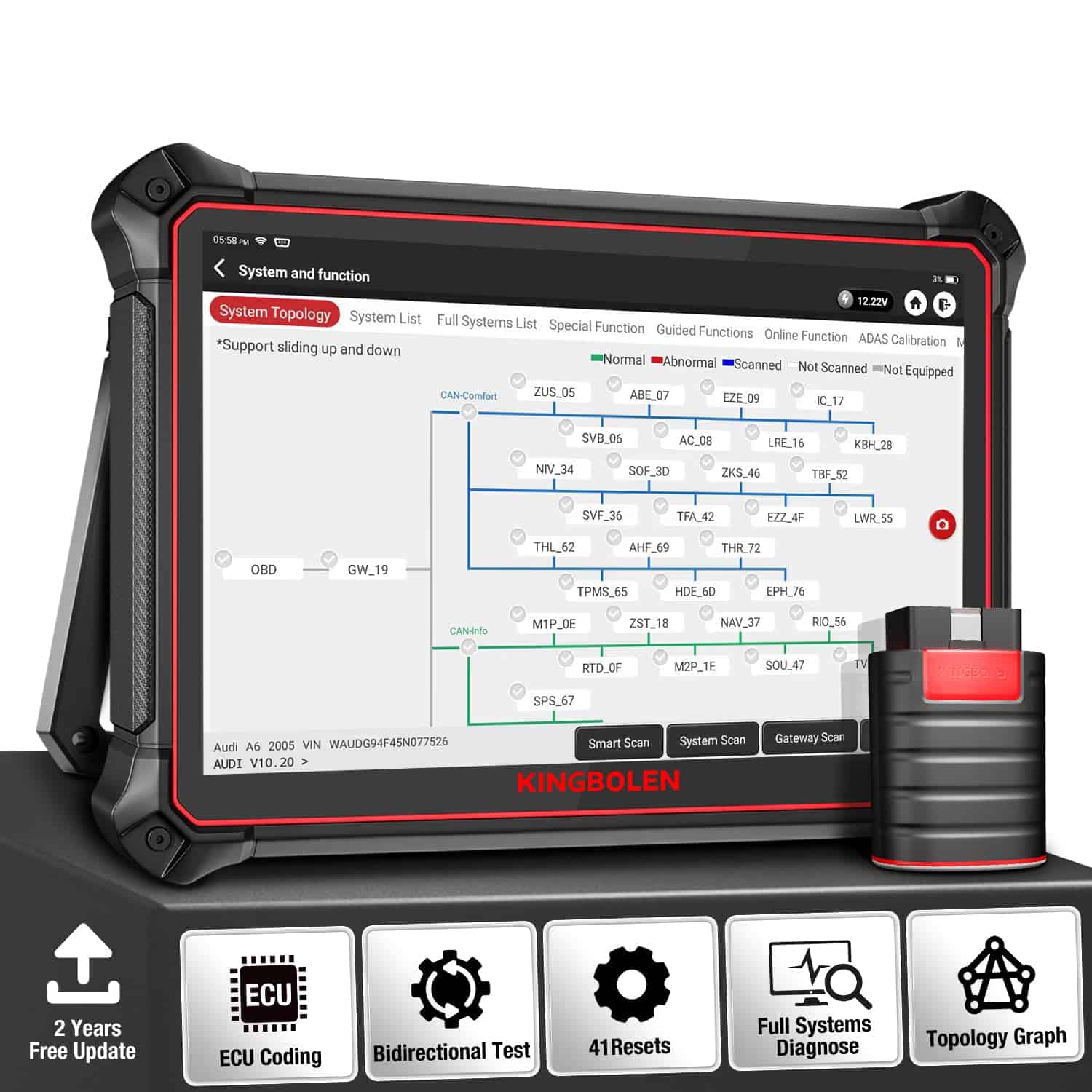 Escáner bidireccional KINGBOLEN K10 Herramienta de