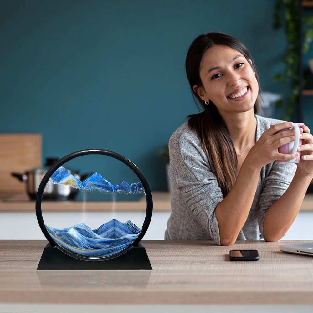 Cuadro de arte con arena en movimiento en forma de paisajes - Imagen 4