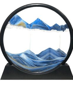 Cuadro de arte con arena en movimiento en forma de paisajes