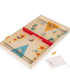 Juego de mesa de disparo de madera clásico Janod con 10