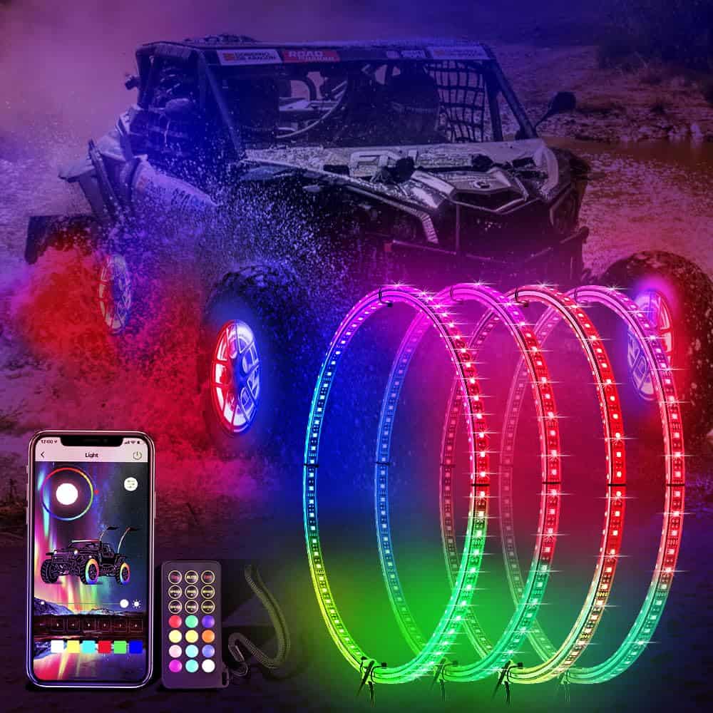 Kit de luces de aro de rueda de doble cara Beatto de 15.5