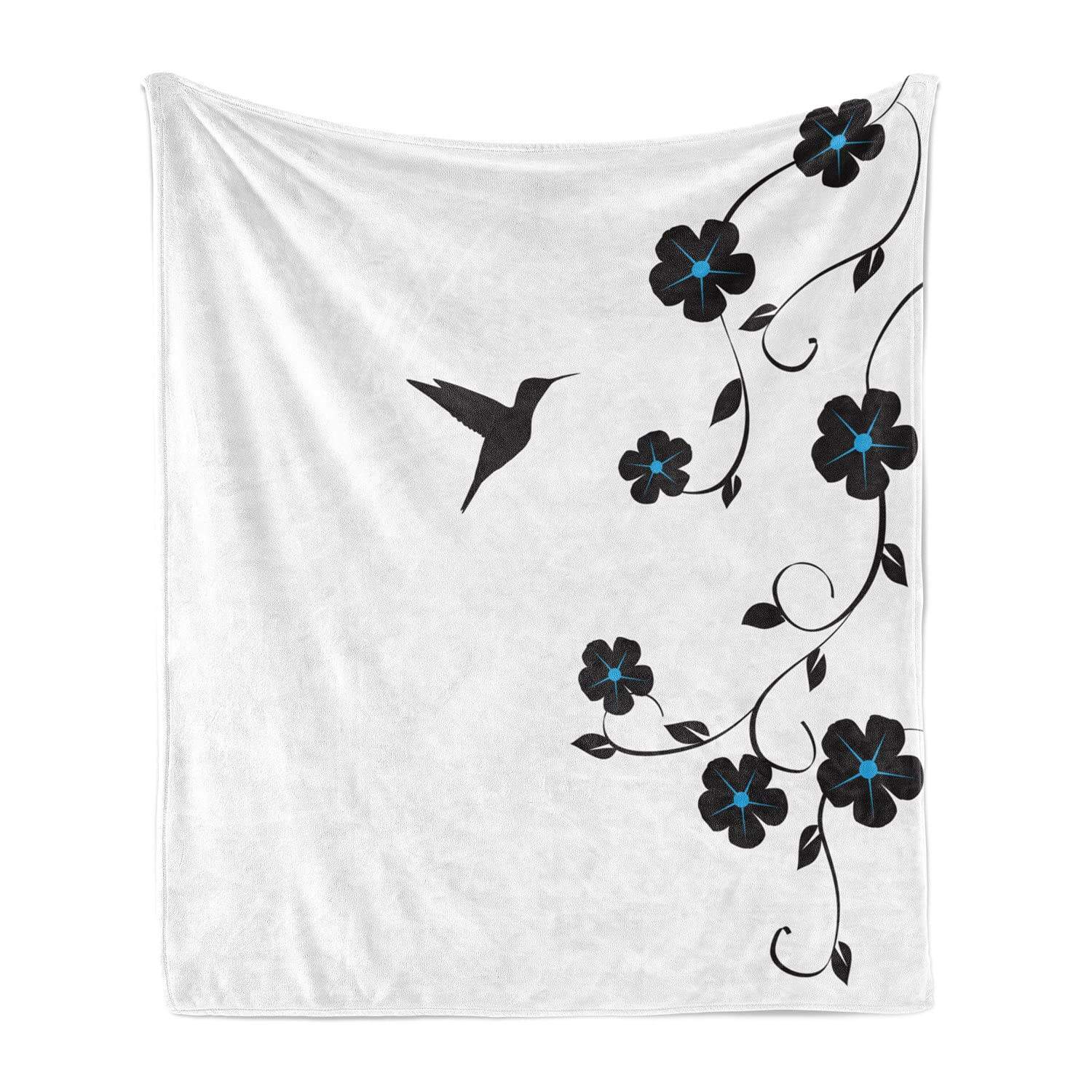 Manta de Lana Lunarable Hummingbirds, Arte Floral con