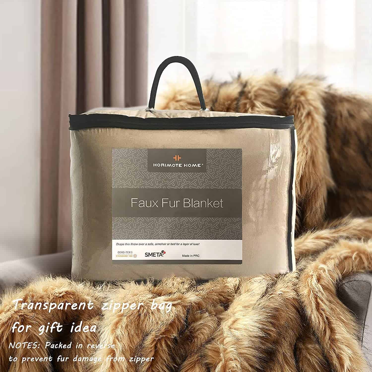 Manta de Peluche de Lujo Tamaño King, Piel Sintética Rizada - Imagen 8