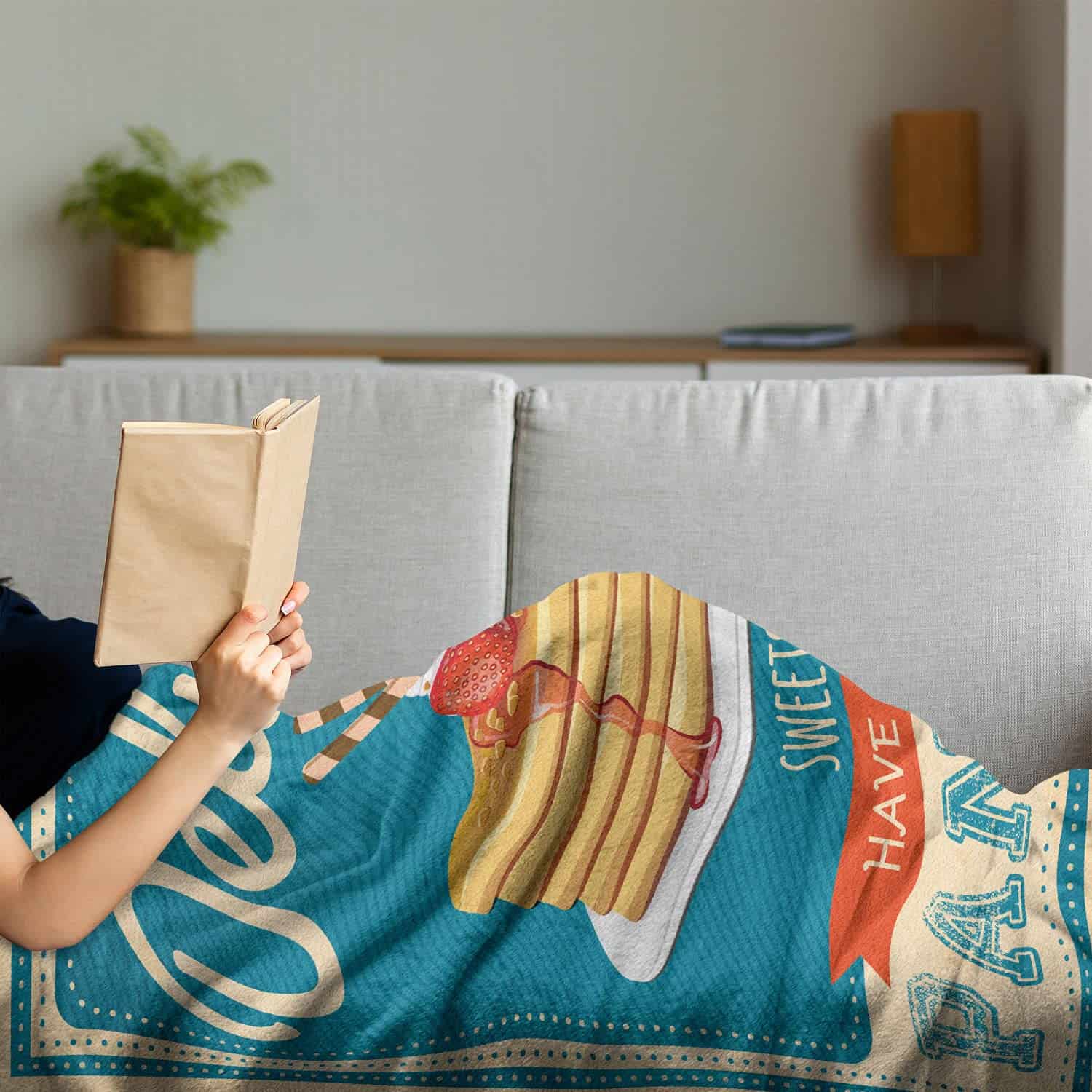 Manta de Lana Lunarable Vintage, Deliciosos Hot Cakes y - Imagen 5