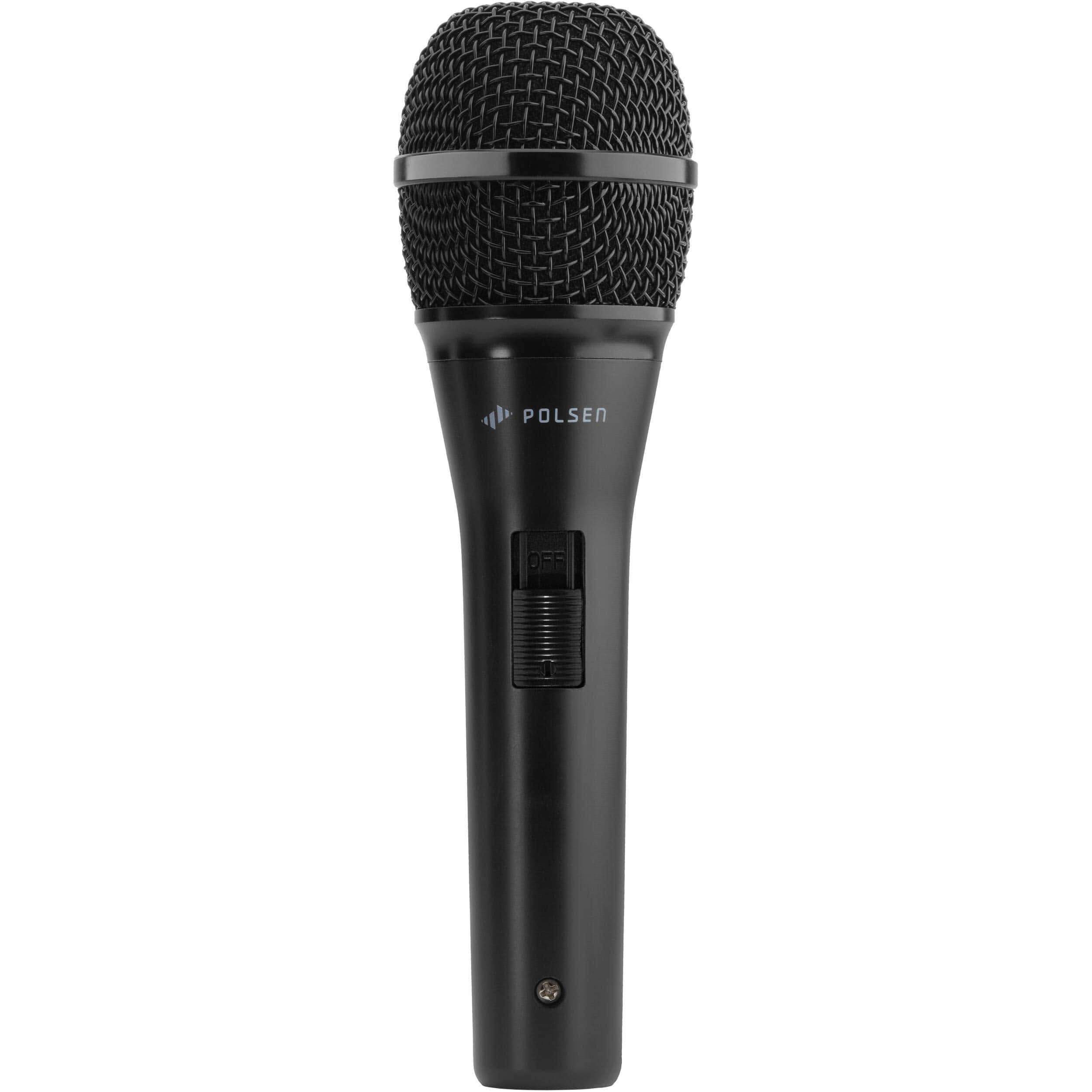 Micrófono dinámico profesional de mano Polsen M-85-B (Negro)