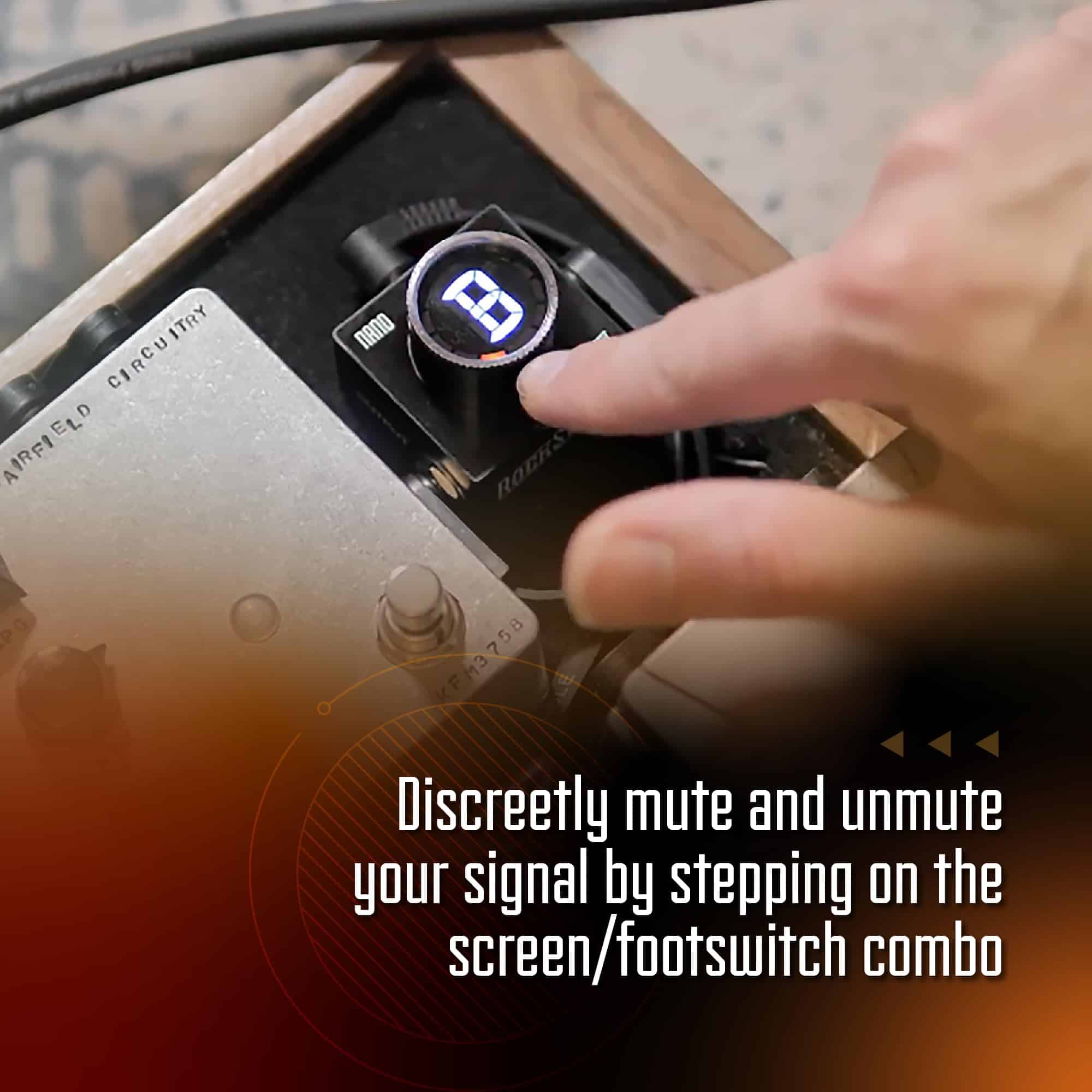 Pedal Afinador de Guitarra Eléctrica Rock Stock Nano - - Imagen 6