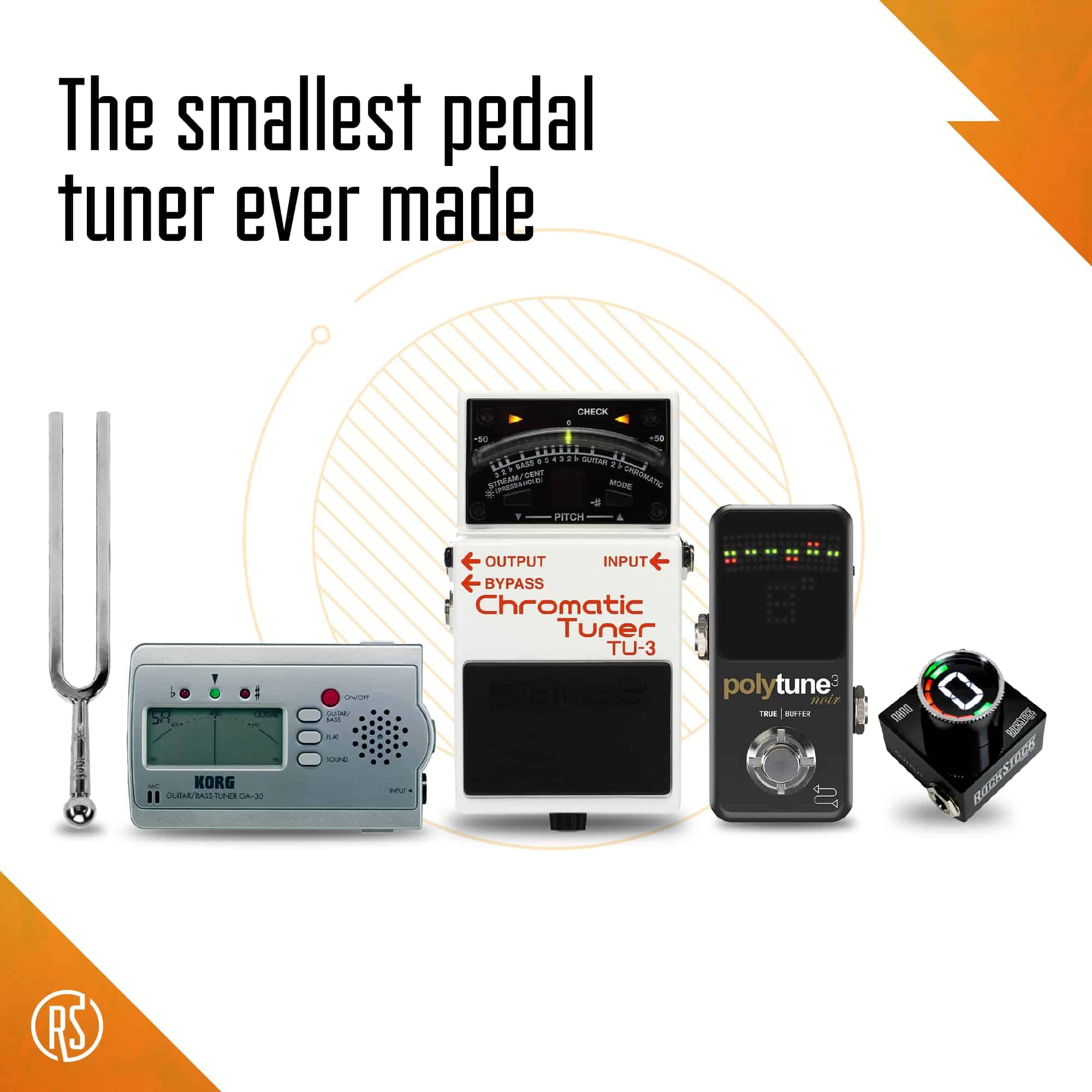 Pedal Afinador de Guitarra Eléctrica Rock Stock Nano - - Imagen 5