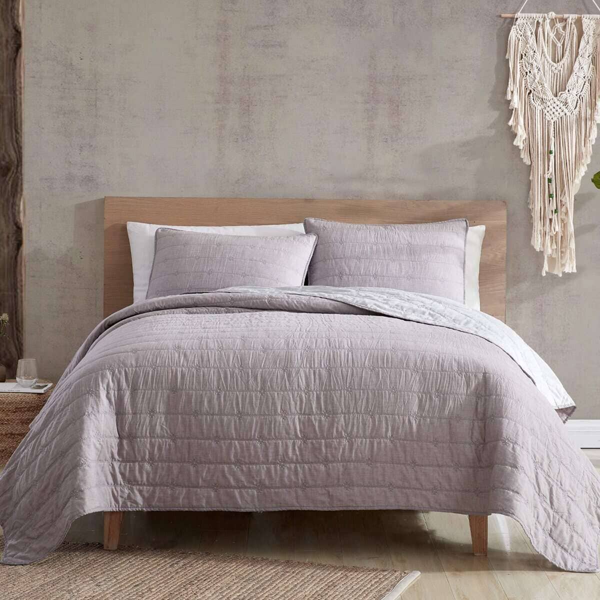 Juego de Colcha Acolchada Everly de 3 Piezas con Fundas de - Imagen 3