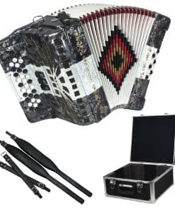 Paquete de Acordeón SofiaMari NSM3412: 34 -Gris Blanco Gris