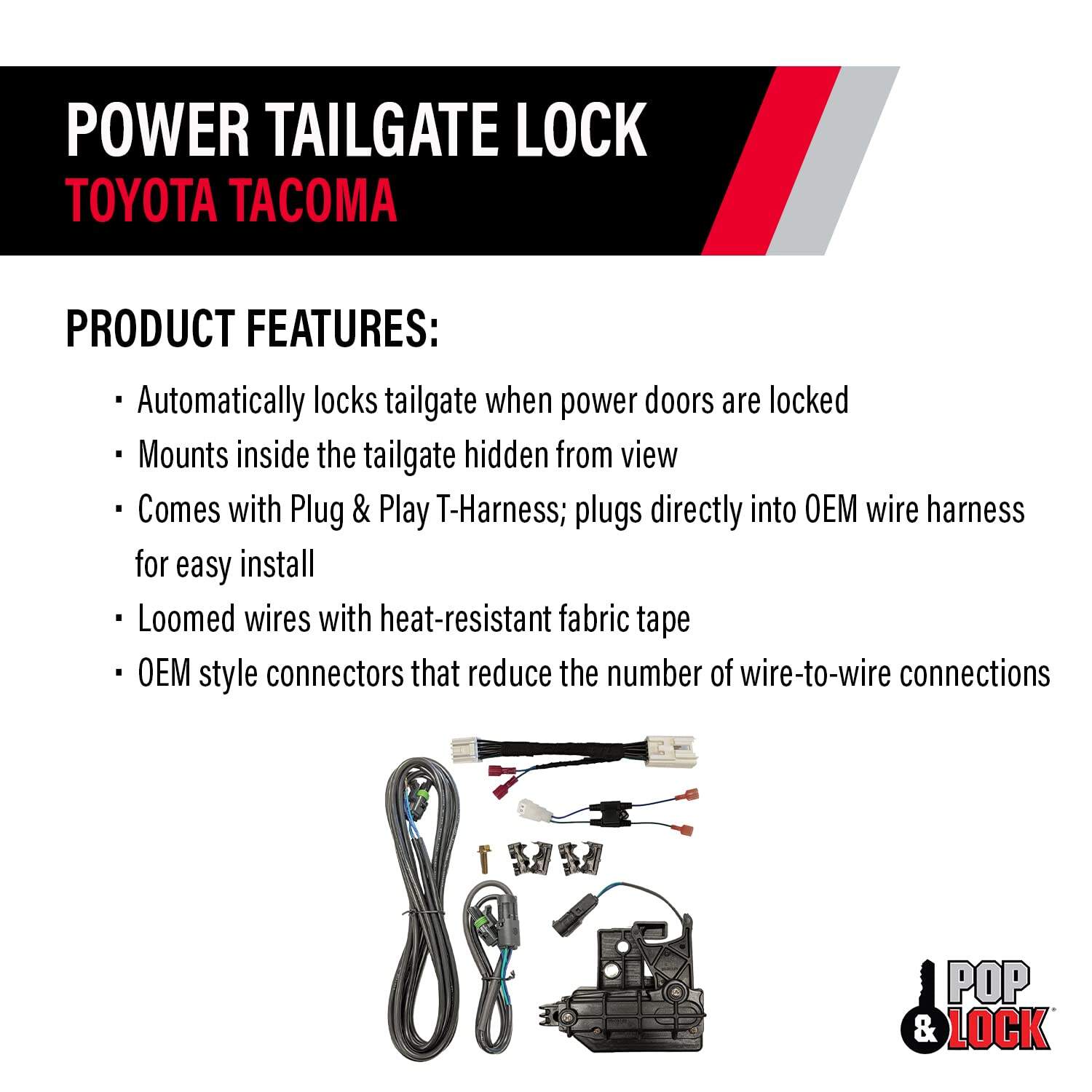 POP & LOCK - Cerradura de portón eléctrico con arnés de - Imagen 4