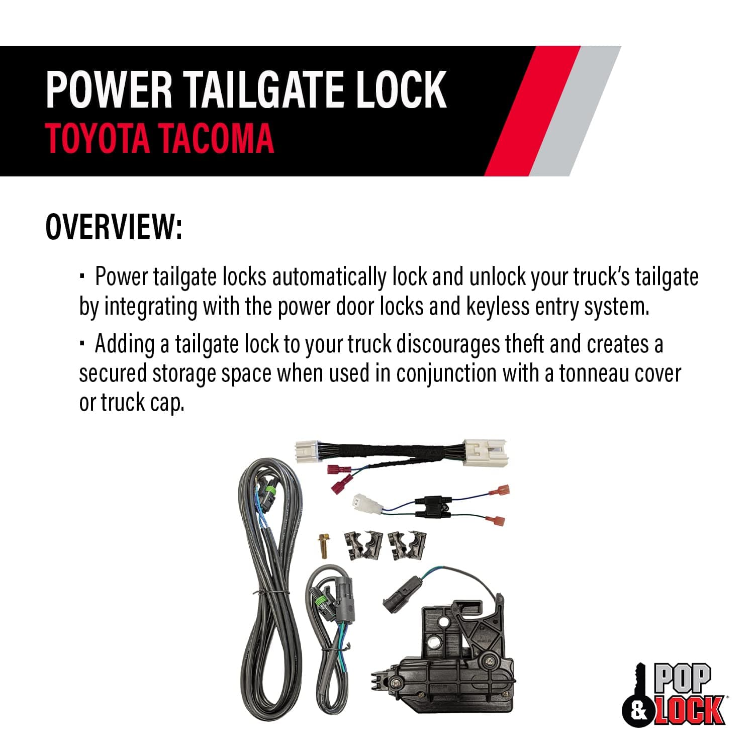 POP & LOCK - Cerradura de portón eléctrico con arnés de - Imagen 5