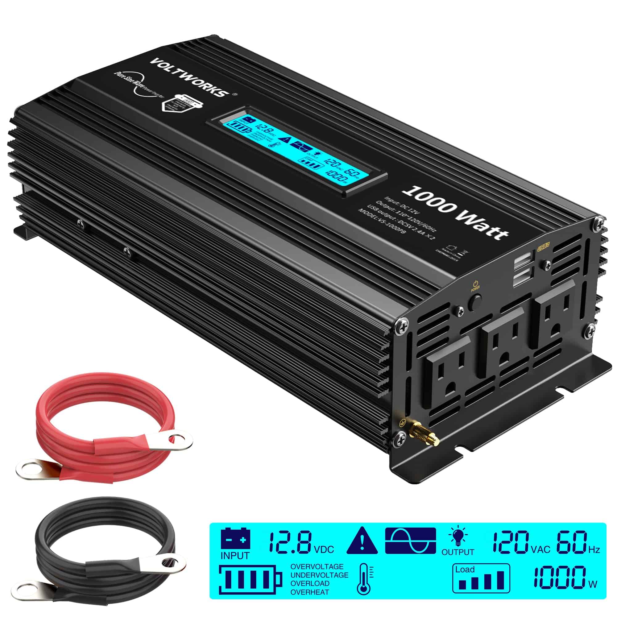 Inversor de corriente de onda sinusoidal pura de 1000