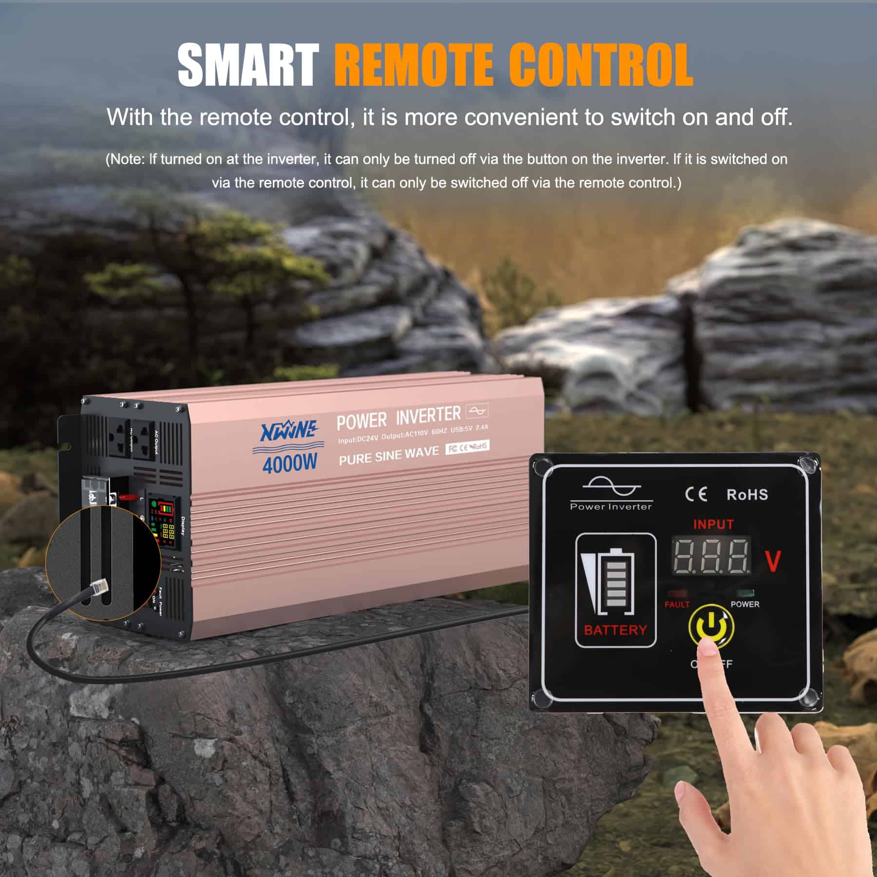 Inversor de Corriente XWJNE 4000 Vatios Onda Senoidal Pura - Imagen 4