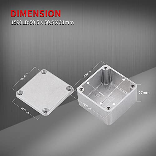 DaierTek 4pcs 1590LB Caja de Efectos de Guitarra Pedal de - Imagen 3