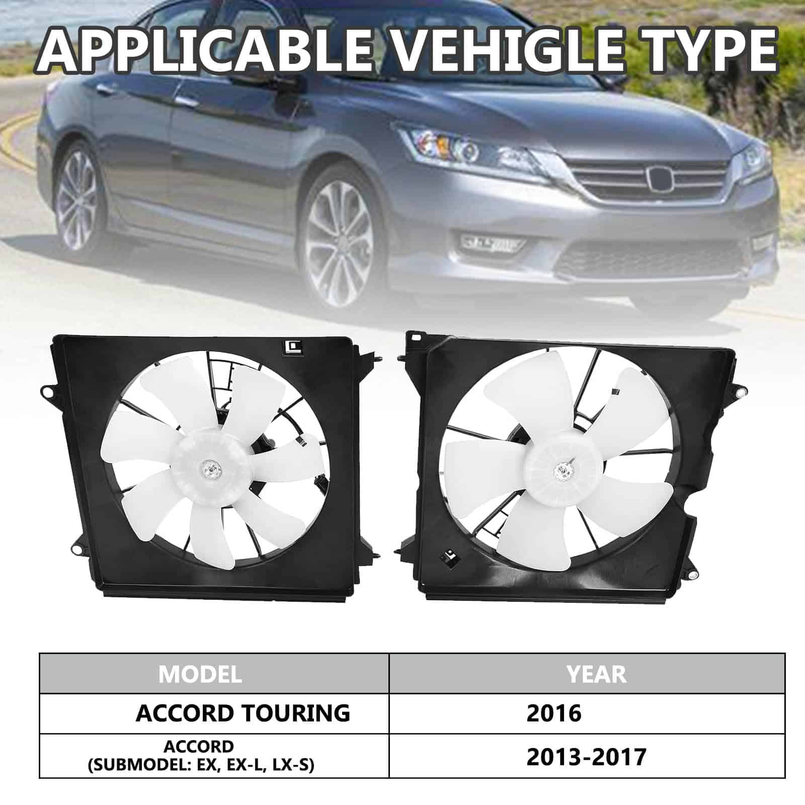 Juego de 2 Ventiladores de Radiador Izquierdo y Derecho con - Imagen 7