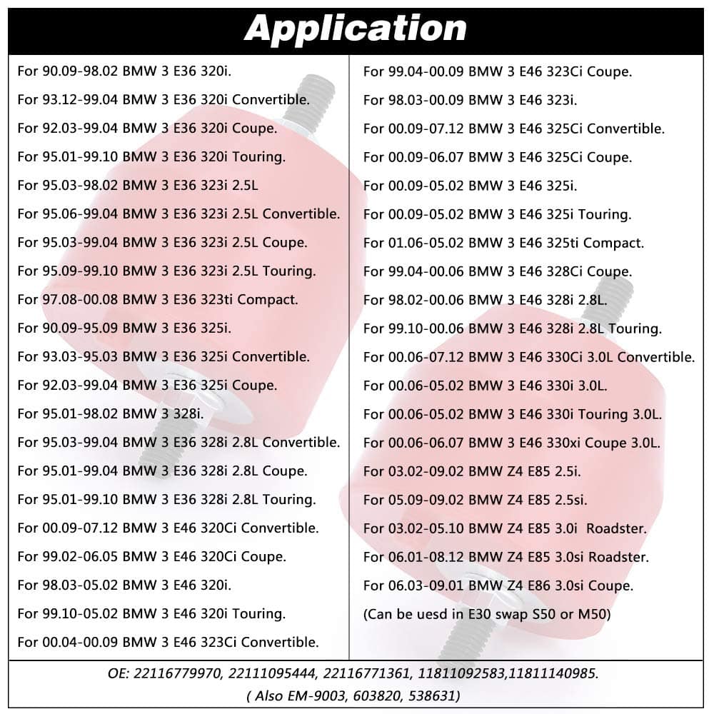 PTNHZ Montaje de soporte de motor delantero L&R para BMW - Imagen 4