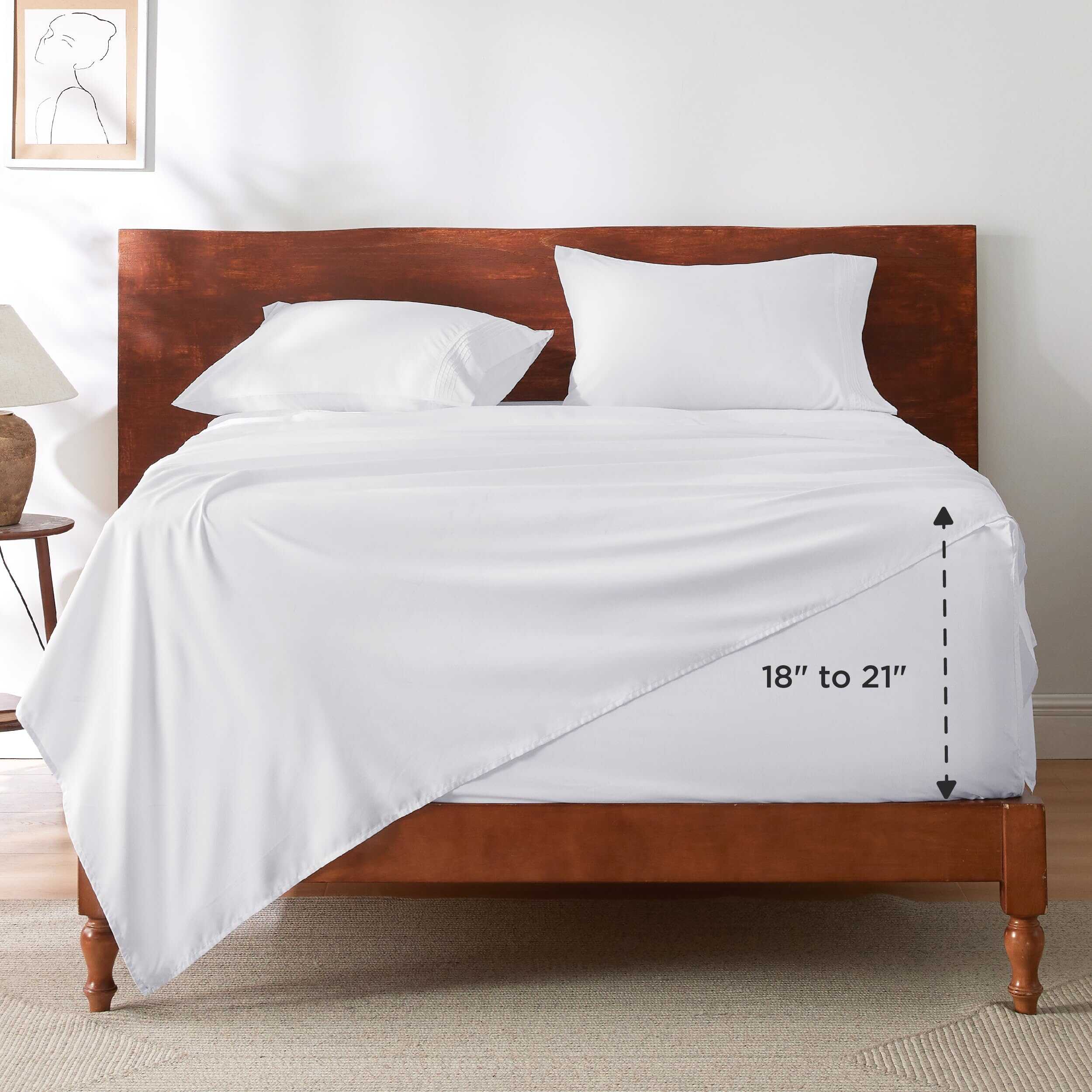 Juego de sábanas ajustables King Bedsure Deep Pocket - Para - Imagen 9