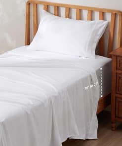 Juego de Sábanas de Bolsillo Profundo -Blanco
