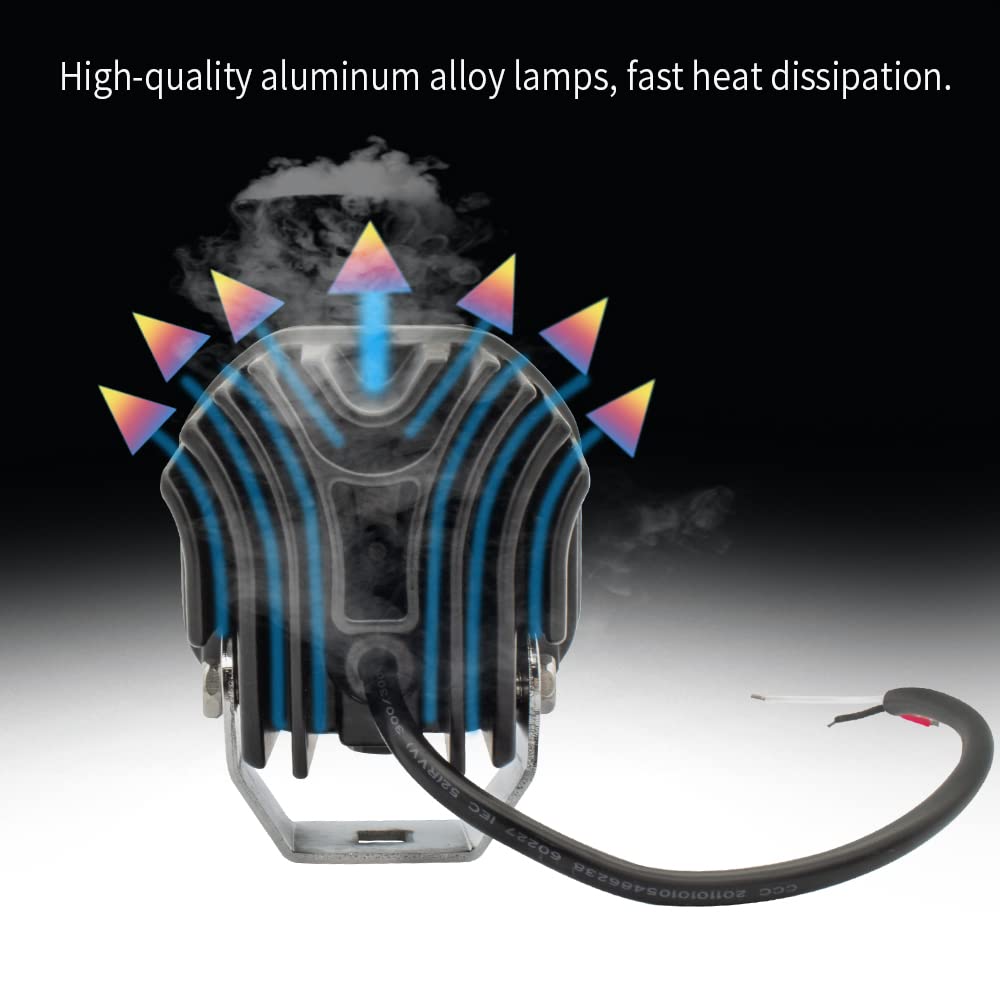 Luces de conducción LED de pod doble color ámbar/amarillo - Imagen 5