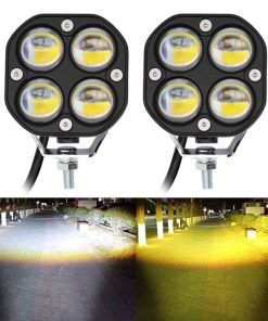 Luces de conducción LED de pod doble color ámbar/amarillo