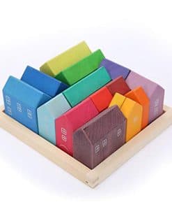 MODERNGENIC Conjunto de 15 Bloques de Madera de Colores