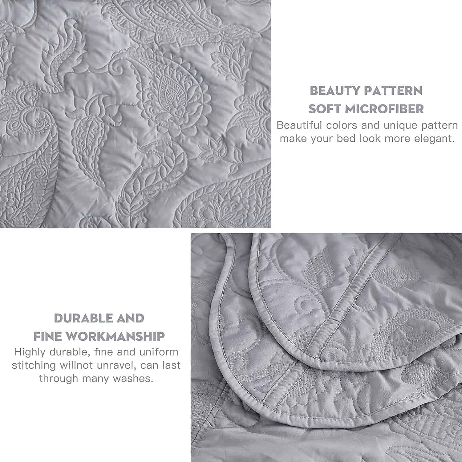 Colcha de Cama King de Gran Tamaño HZ & HY, Juego de Ropa - Imagen 6