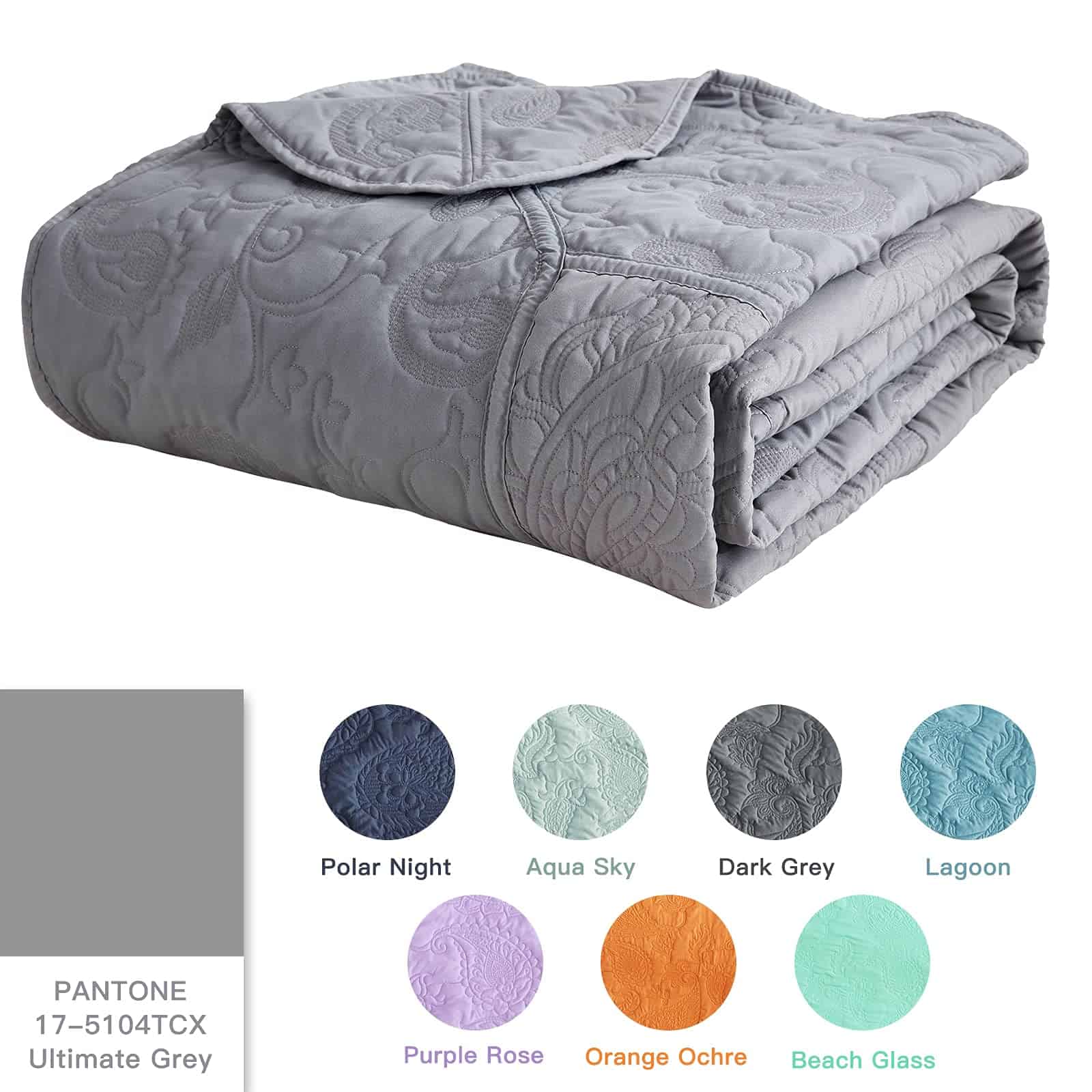 Colcha de Cama King de Gran Tamaño HZ & HY, Juego de Ropa - Imagen 5