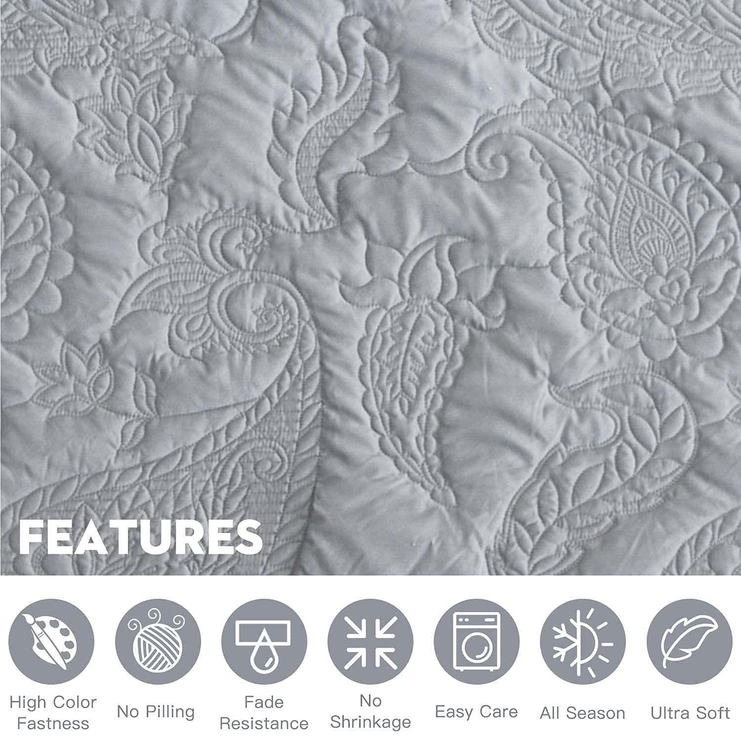 Colcha de Cama King de Gran Tamaño HZ & HY, Juego de Ropa - Imagen 7