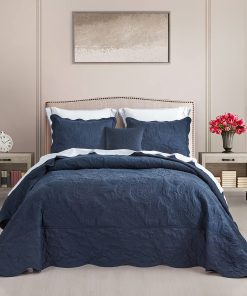 Colcha de Cama King Size Oversized HZ & HY, Juego de Ropa